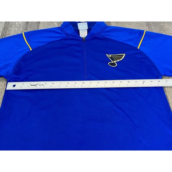 St. Louis Blues * NHL * 1/4 Zip Pullover * Blue * Long Sleeve * Men's Size Med - Picture 4 of 11